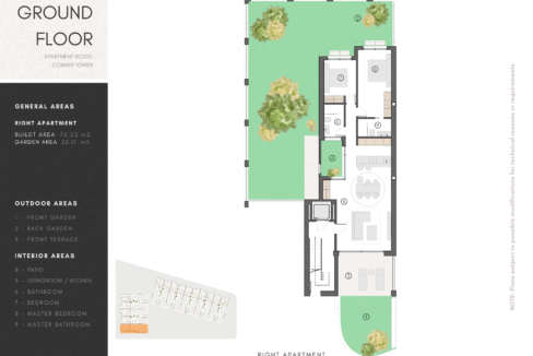 1.Ground floor corner model - Bloque Nº1
